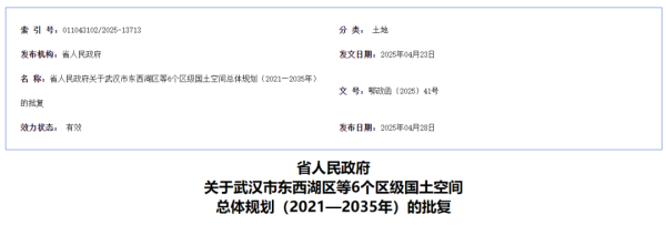 专业配资 湖北省人民政府，正式批复同意